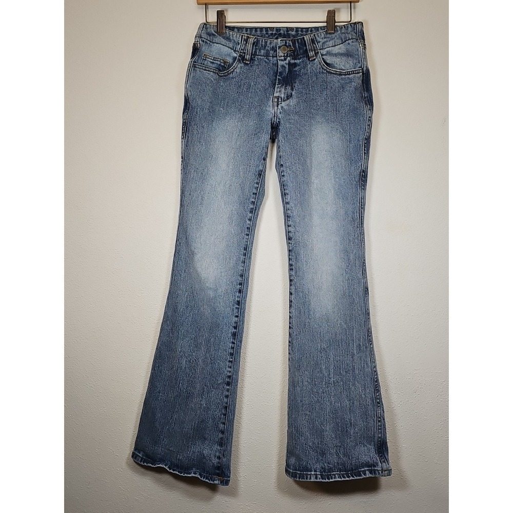 J. Galt Shanghai Women's Jeans Size S Blue Stretch Low Rise Flare Hippie